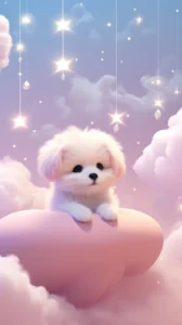 Cute dog background for the Lock Screen of iOS 16