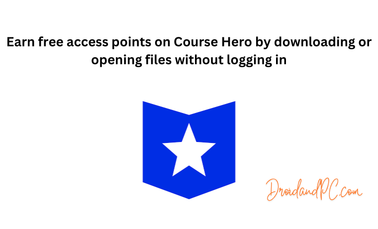 Earn free access points on Course Hero by downloading or opening files without logging in