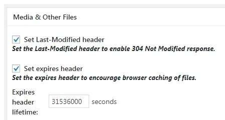 Set Media & other Files Expires Header Lifetime
